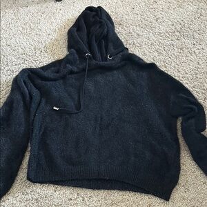 Forever 21 Black Hooded Sweater